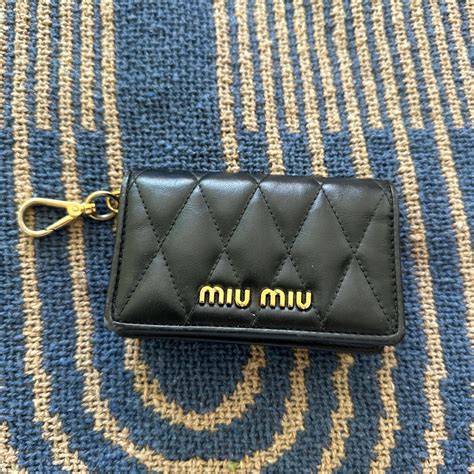 miu miu keychain wallet|Black Metal Keychain .